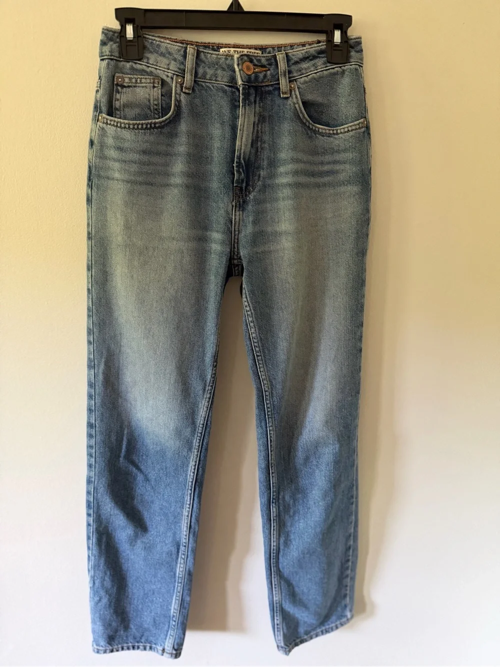 Free People We The Free Pacifica Straight Leg Jeans Sz 25 High Rise